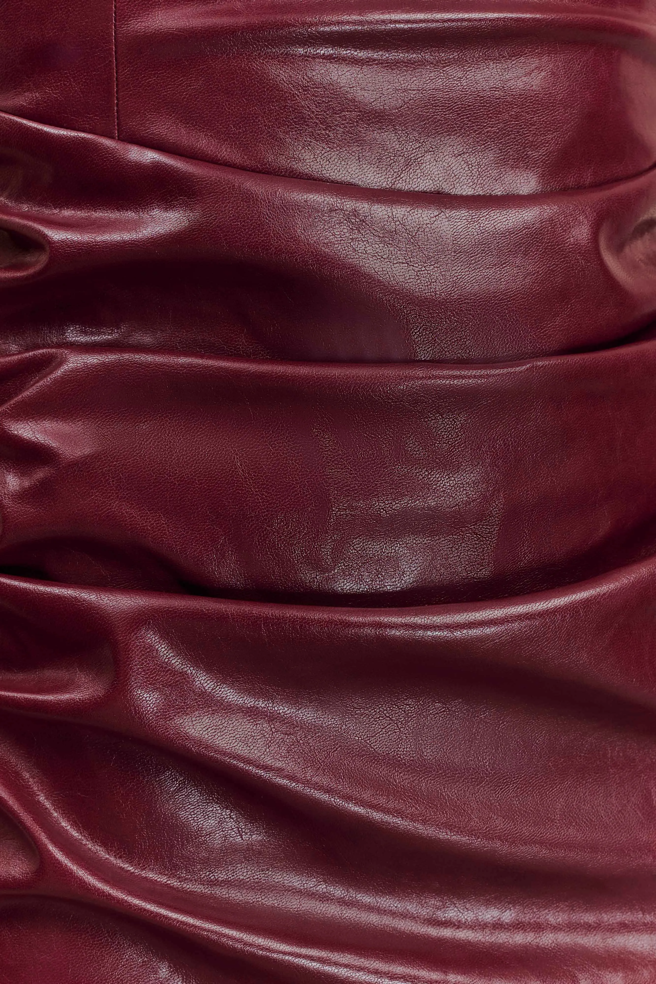 Sonia Faux Leather Midi Dress - Cherry Red sold by Meshki product image thumbnail 5