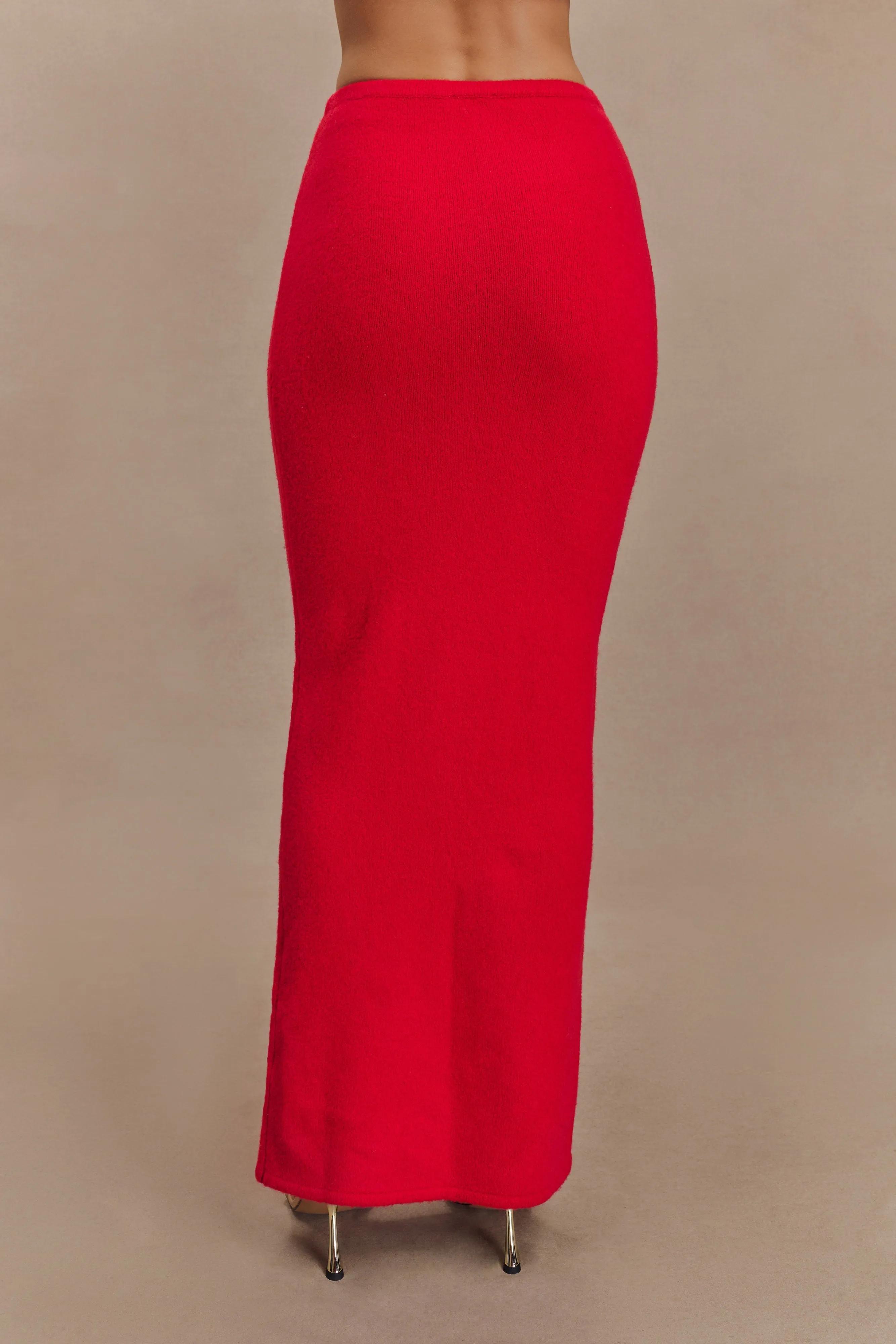 Elise Knit Maxi Skirt - Red sold by Meshki product image thumbnail 2