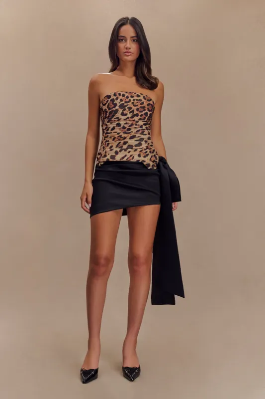 Tokio Suiting Corset - Leopard Print made by Meshki