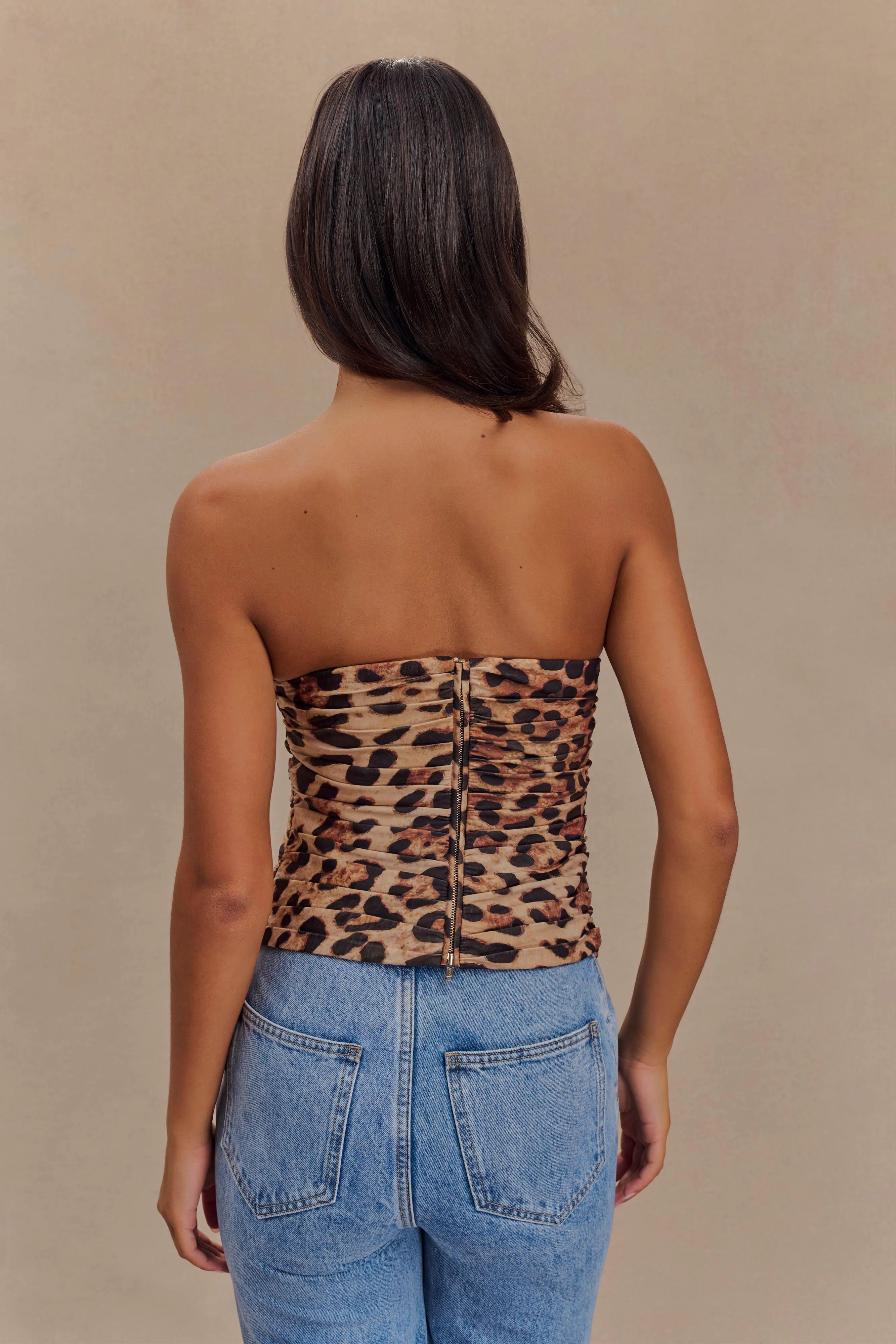 Tokio Suiting Corset - Leopard Print sold by Meshki product image thumbnail 5