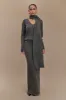 Elise Knit Maxi Skirt - Charcoal Marle sold by Meshki