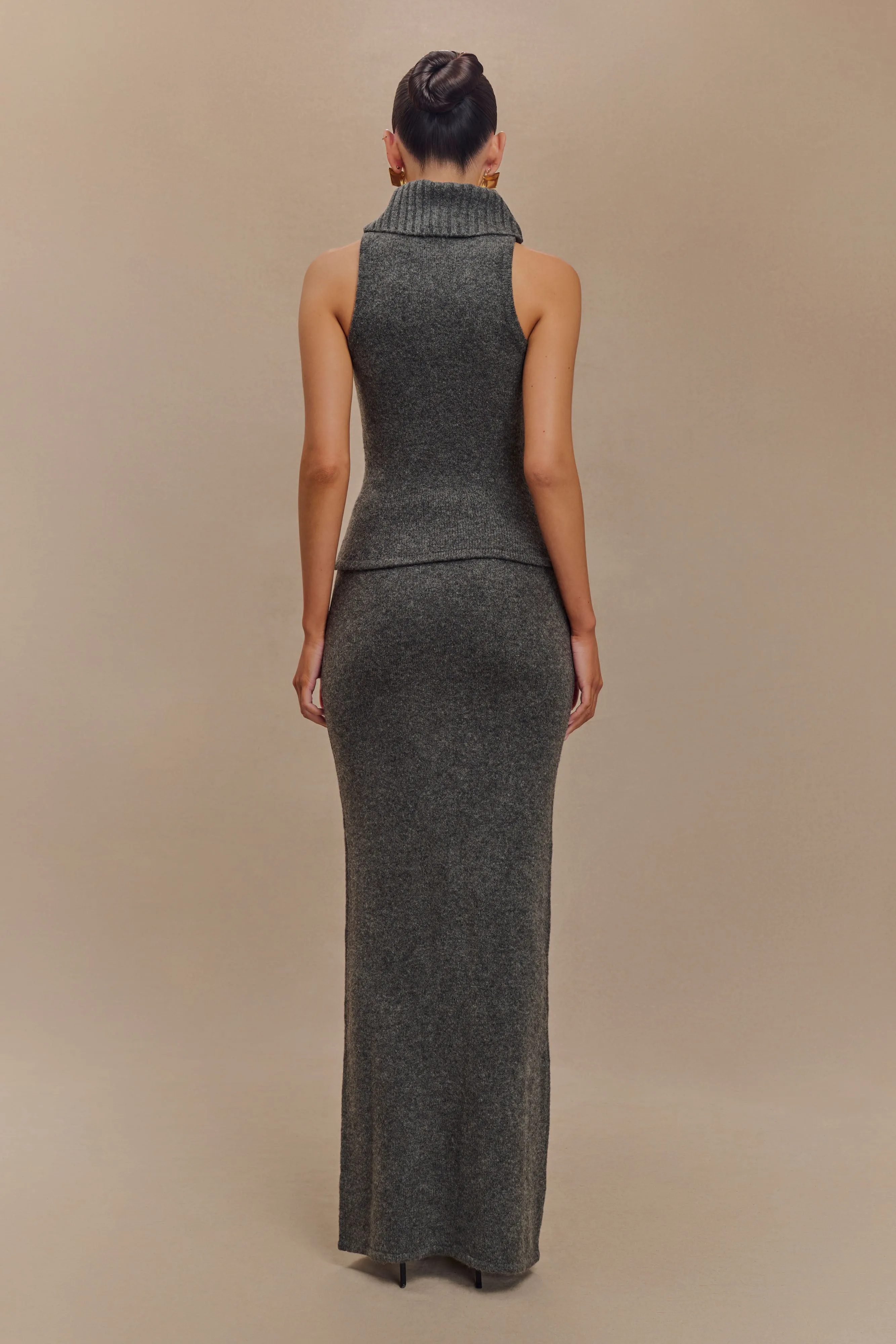 Elise Knit Maxi Skirt - Charcoal Marle sold by Meshki product image thumbnail 2