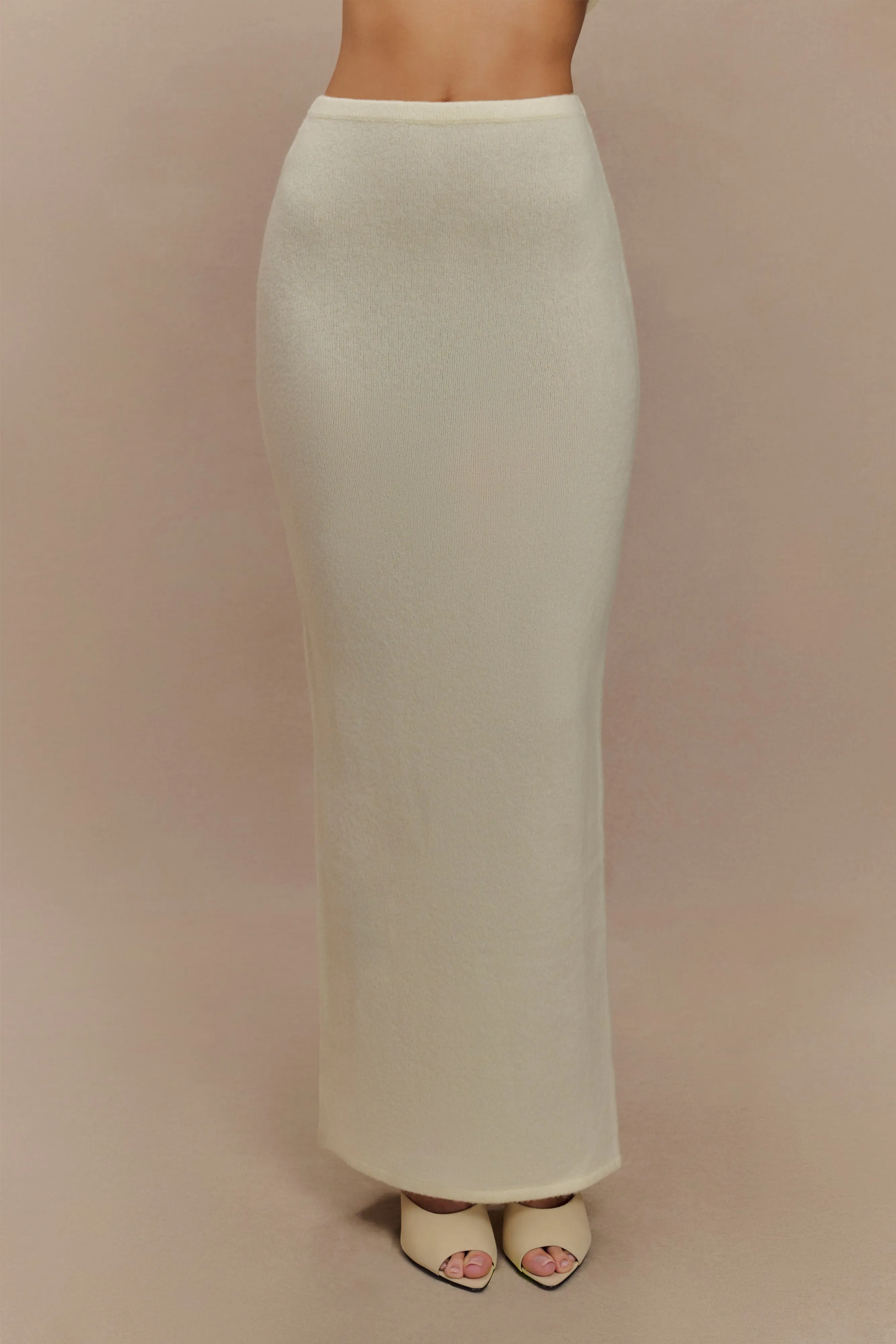 Elise Knit Maxi Skirt - Ivory Marle sold by Meshki product image thumbnail 3