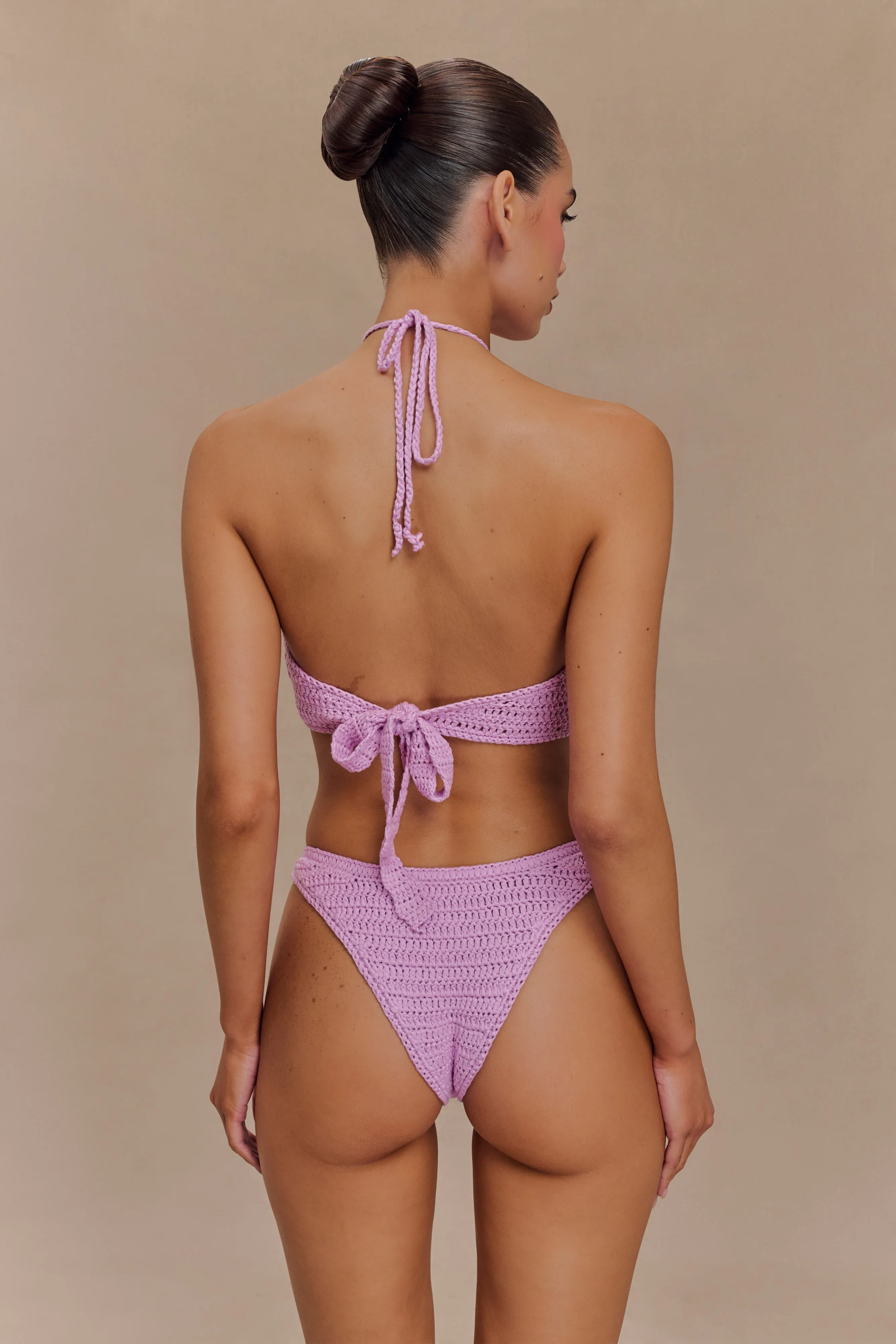 River Floral Crochet Bikini Top - Lilac sold by Meshki product image thumbnail 3