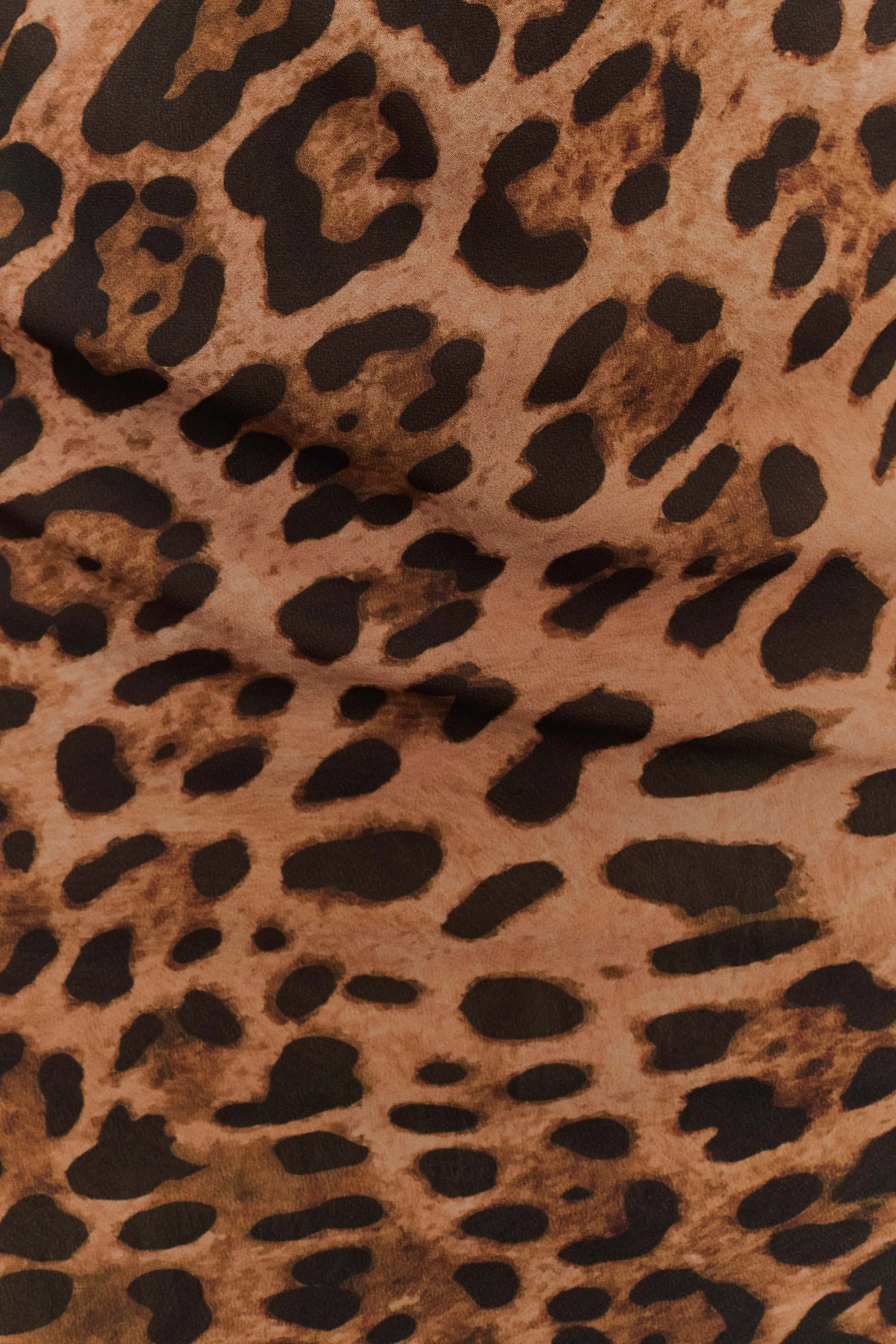 Breanna Strapless Chiffon Maxi Dress - Leopard Print sold by Meshki product image thumbnail 5