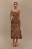 Leanne Chiffon Midi Dress - Leopard Print sold by Meshki