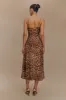 Leanne Chiffon Midi Dress - Leopard Print sold by Meshki