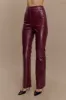 Tyra Straight Leg Faux Leather Pants - Cherry Red sold by Meshki