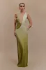 Stella Draped Slinky Maxi Dress - Ombre Vintage Olive sold by Meshki