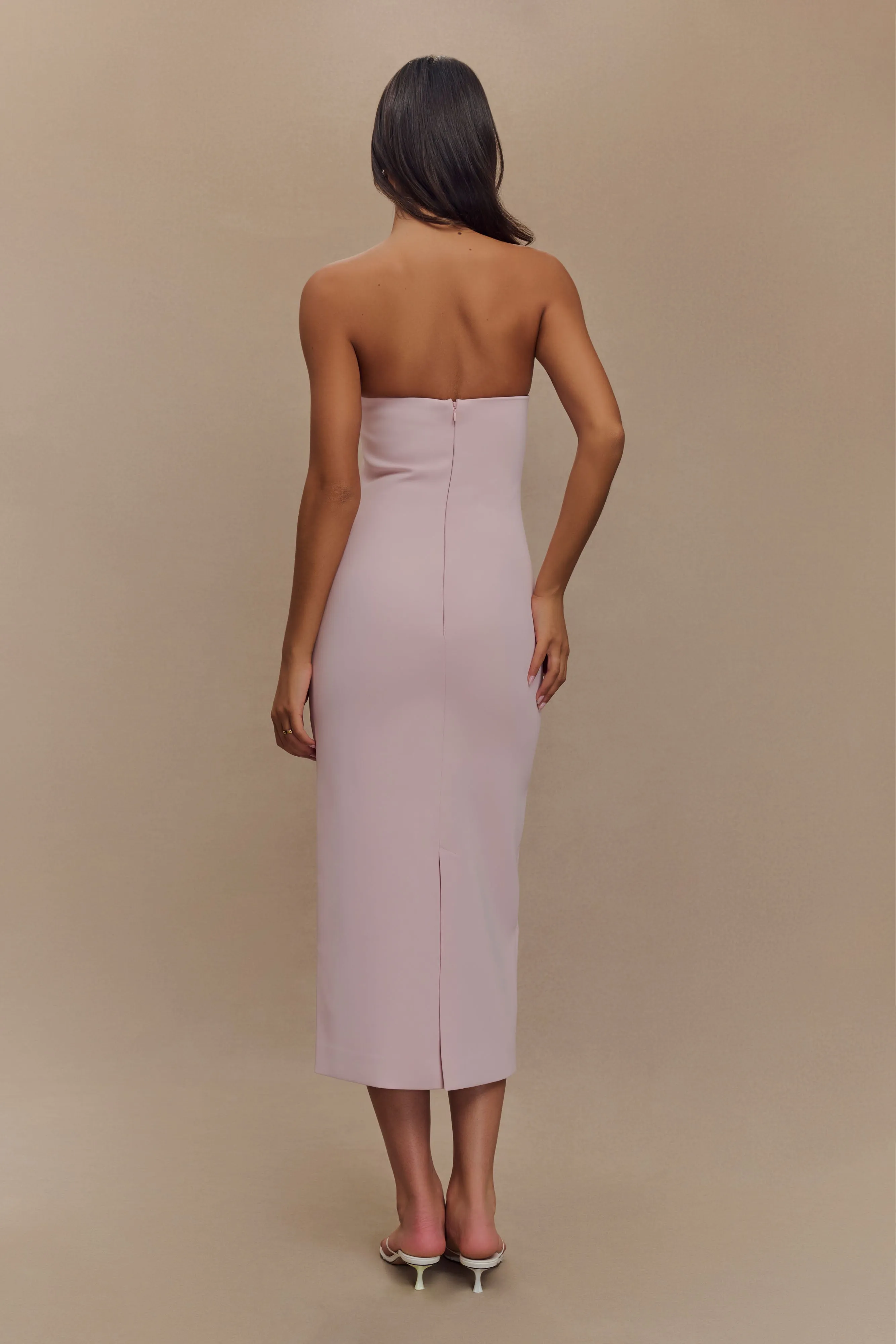 Sussan Strapless Midi Dress - Powder Pink sold by Meshki product image thumbnail 2