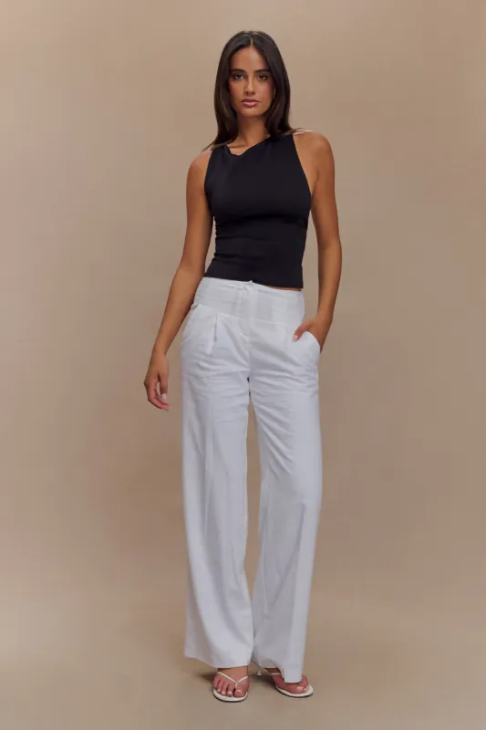 Catelyn Asymmetrical Scuba Jersey Top - Black sold by Meshki