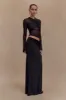 Tania Slinky And Mesh Long Sleeve Top - Black sold by Meshki