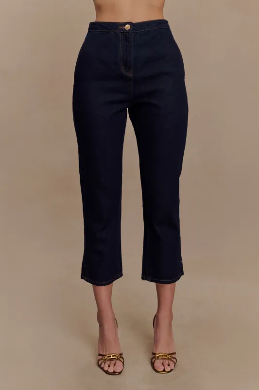 Hudson Denim Capri Pants - Indigo Blue sold by Meshki