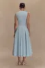 Keely Cotton Sleeveless Midi Dress - Sky Blue sold by Meshki
