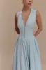 Keely Cotton Sleeveless Midi Dress - Sky Blue sold by Meshki