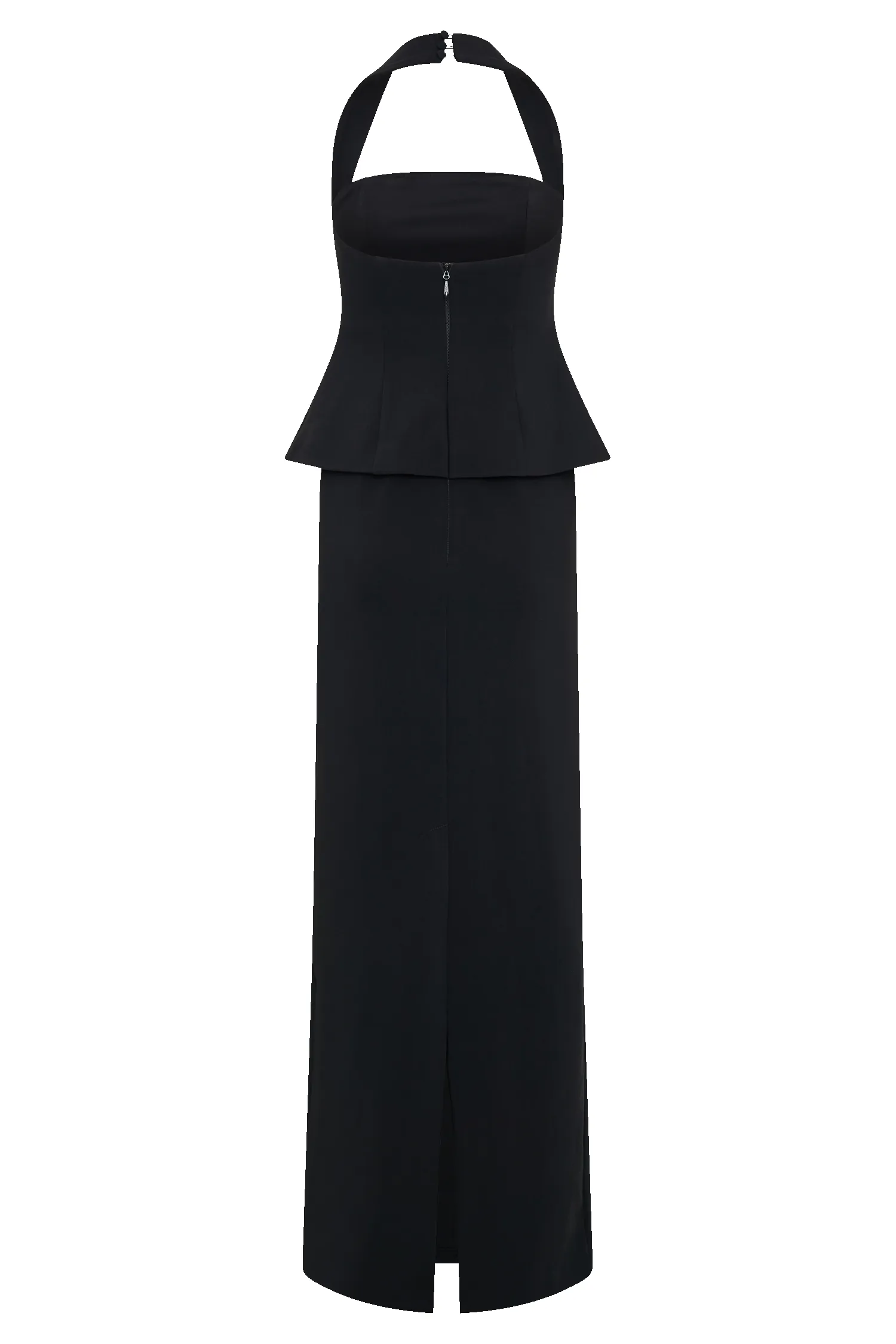 Bertie Peplum Halter Maxi Dress - Black sold by Meshki product image thumbnail 5