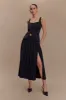 Sunny Pleated Midi Skirt - Black sold by Meshki