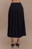 Sunny Pleated Midi Skirt - Black sold by Meshki
