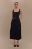 Sunny Pleated Midi Skirt - Black sold by Meshki