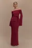 Kyle Knit Maxi Skirt - Cherry Red sold by Meshki