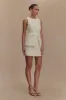Camilla Boucle Mini Skirt - Ivory sold by Meshki