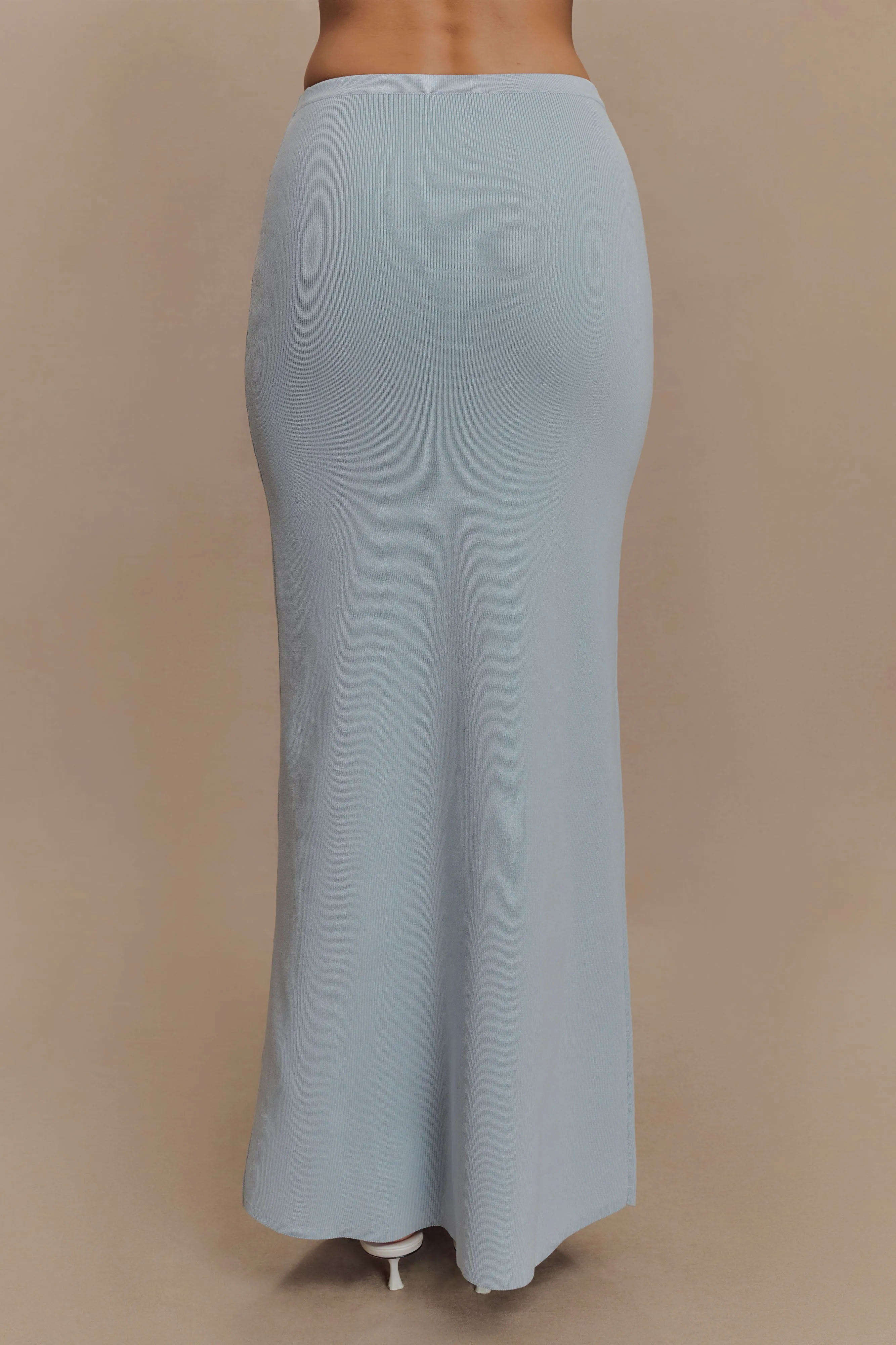 Maxine Knit Maxi Skirt - Light Blue sold by Meshki product image thumbnail 3