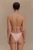Aesha Floral Crochet Bikini Top - Pale Pink sold by Meshki