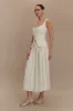 Sunny Pleated Midi Skirt - Ivory sold by Meshki