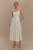 Sunny Pleated Midi Skirt - Ivory sold by Meshki