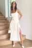 Sunny Pleated Midi Skirt - Ivory sold by Meshki