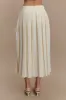 Sunny Pleated Midi Skirt - Ivory sold by Meshki