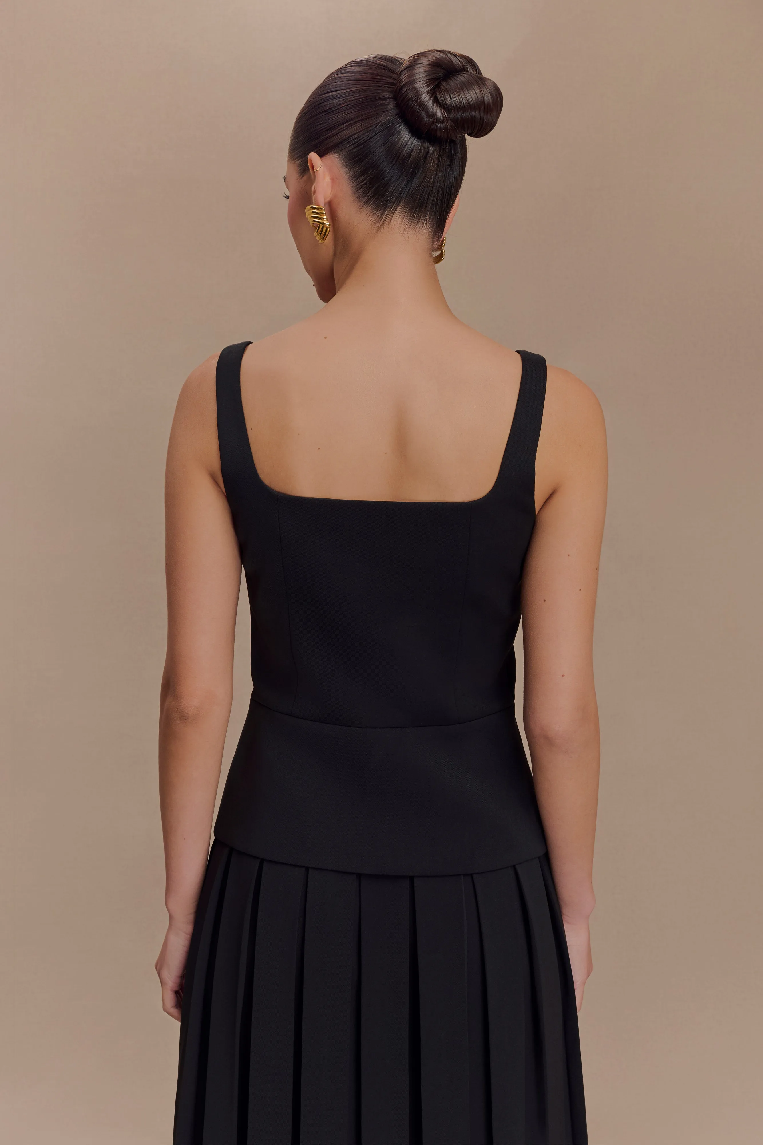 Sunny Suiting Peplum Top - Black sold by Meshki product image thumbnail 2