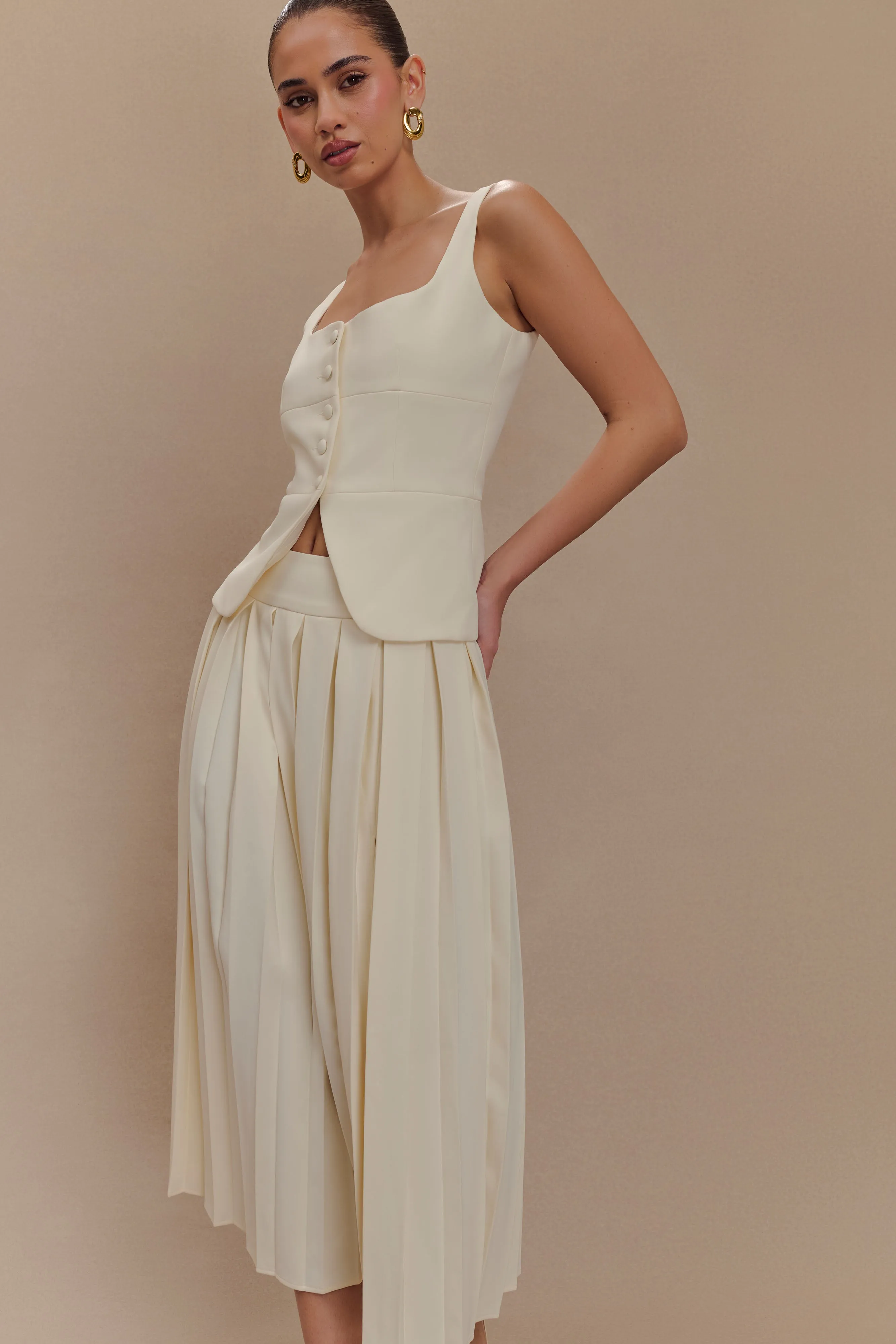 Sunny Suiting Peplum Top - Ivory sold by Meshki product image thumbnail 4