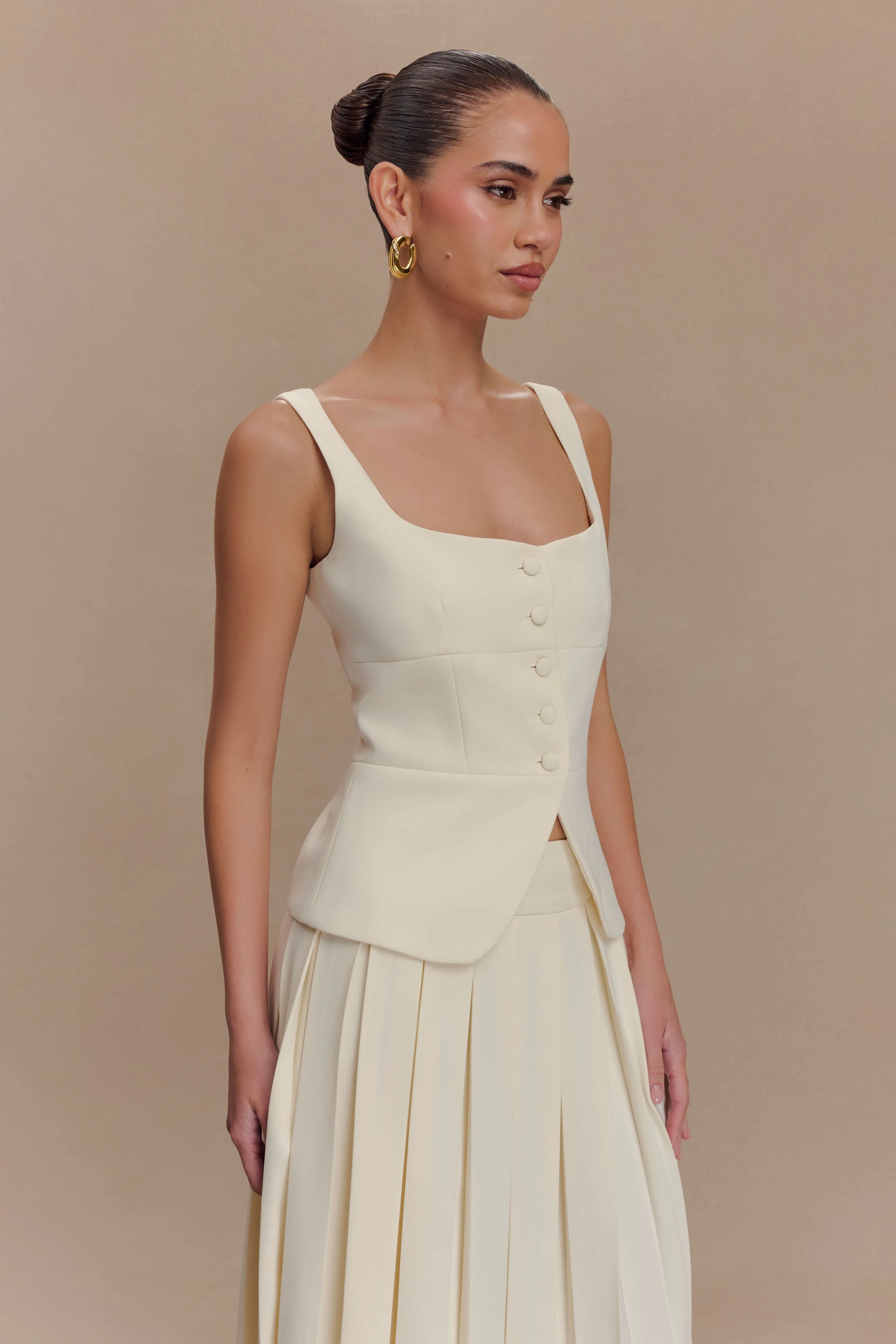 Sunny Suiting Peplum Top - Ivory sold by Meshki product image thumbnail 5