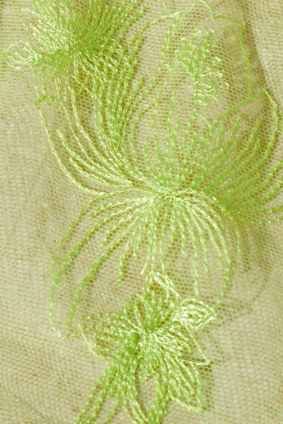 Lorelei Embroidered G-String - Lime Green sold by Meshki product image thumbnail 9