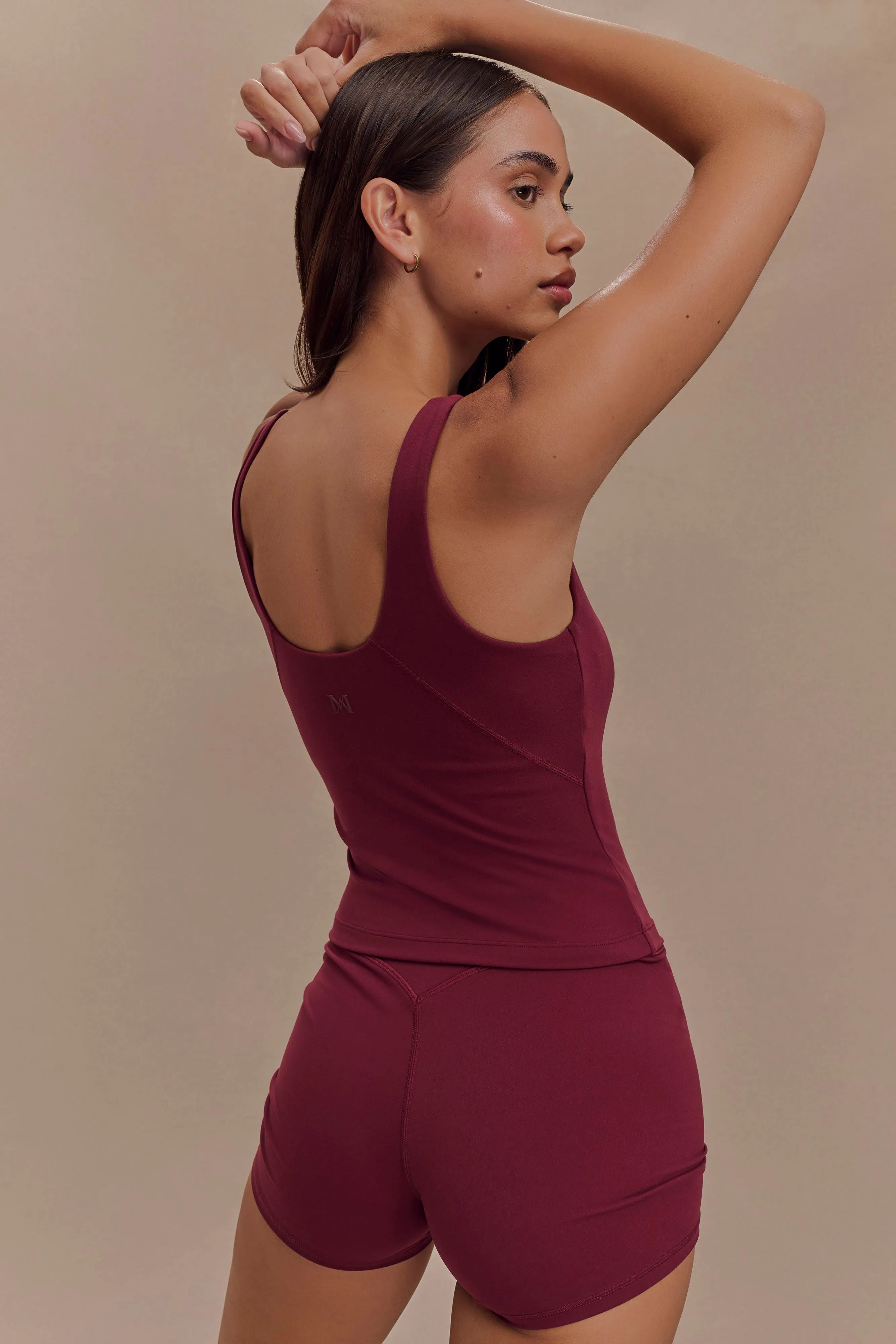 Alexandra Yoga Top - Burgundy sold by Meshki product image thumbnail 3