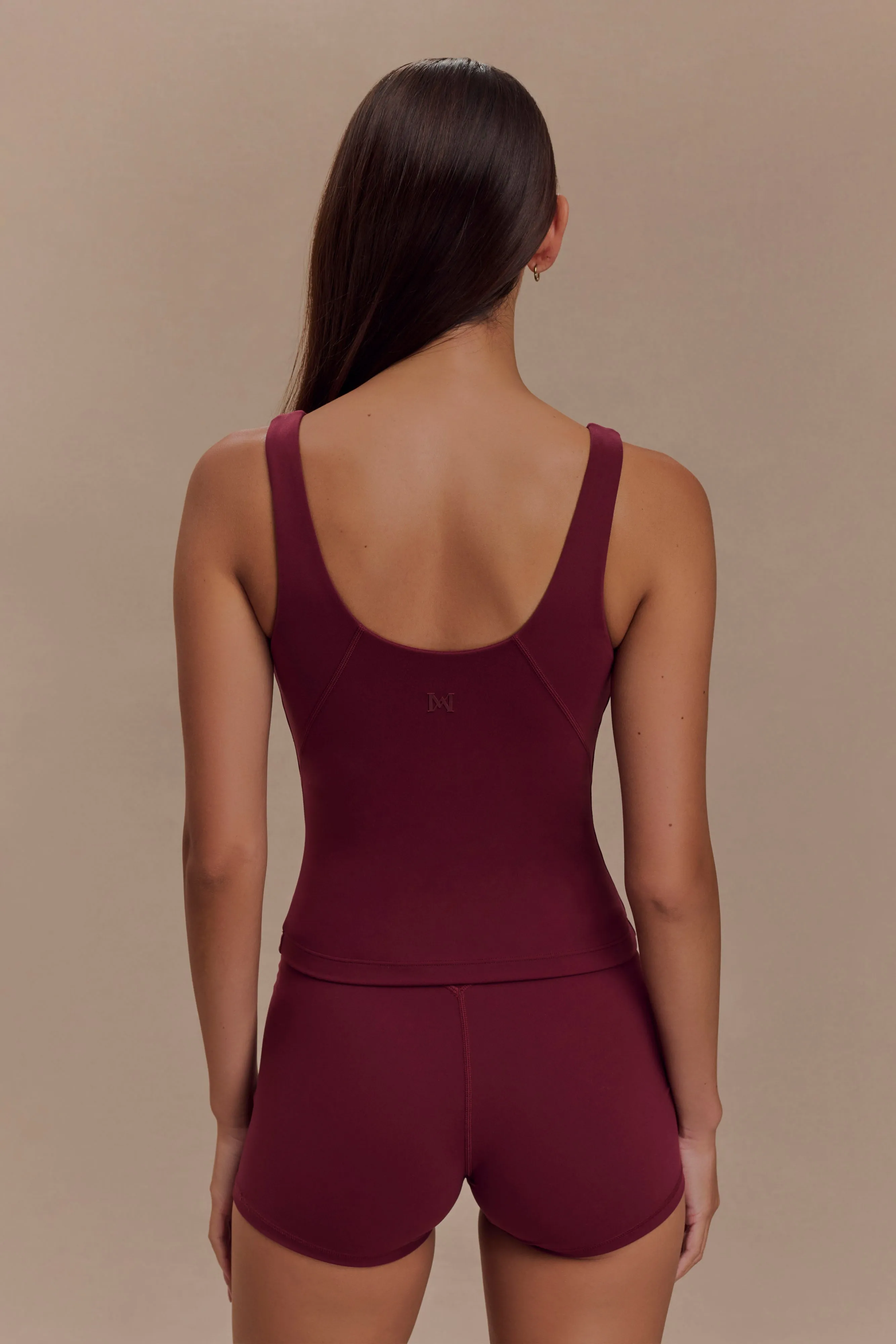 Alexandra Yoga Top - Burgundy sold by Meshki product image thumbnail 2