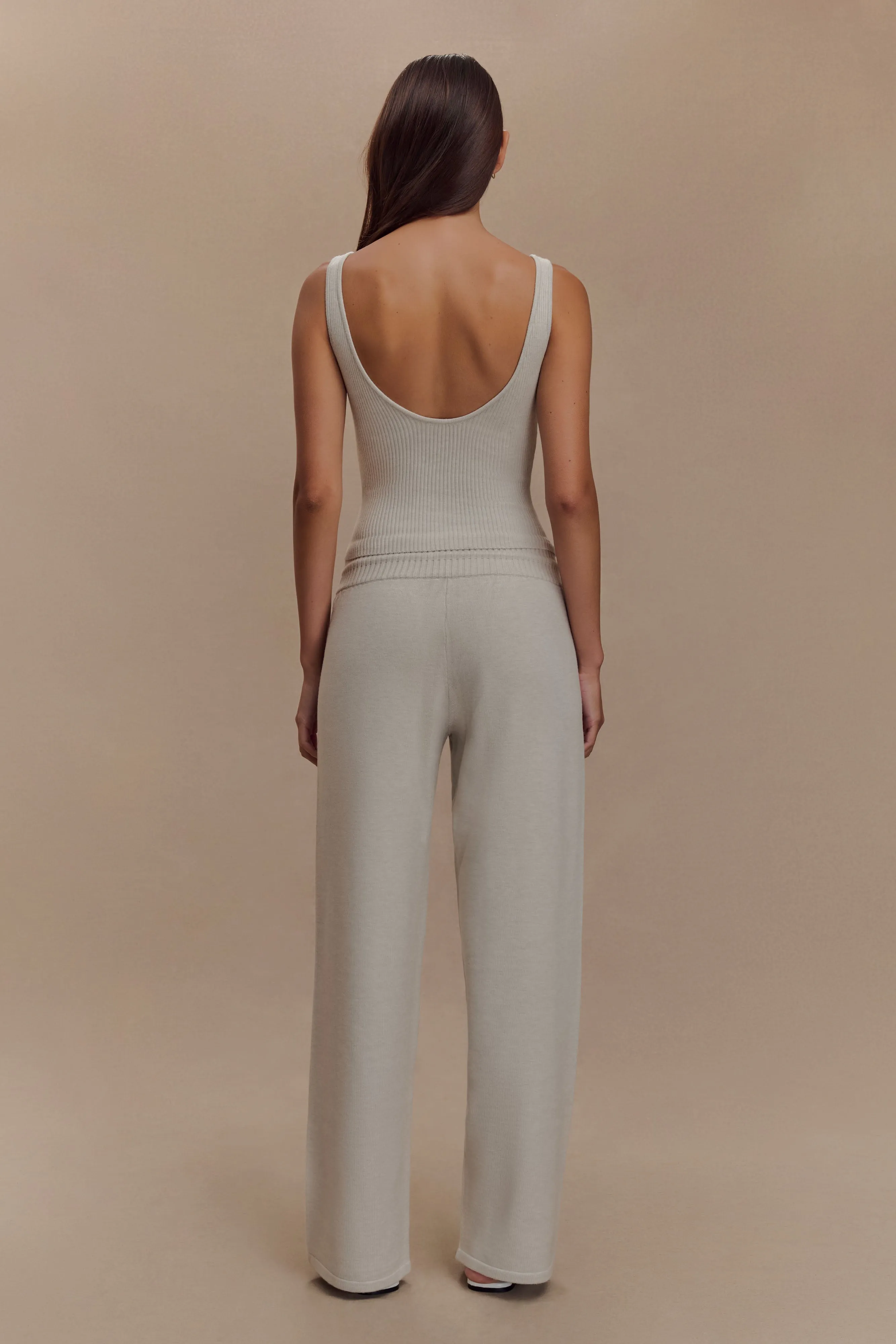 Natalya Knit Wide Leg Pants - Heather Grey Marle sold by Meshki product image thumbnail 2