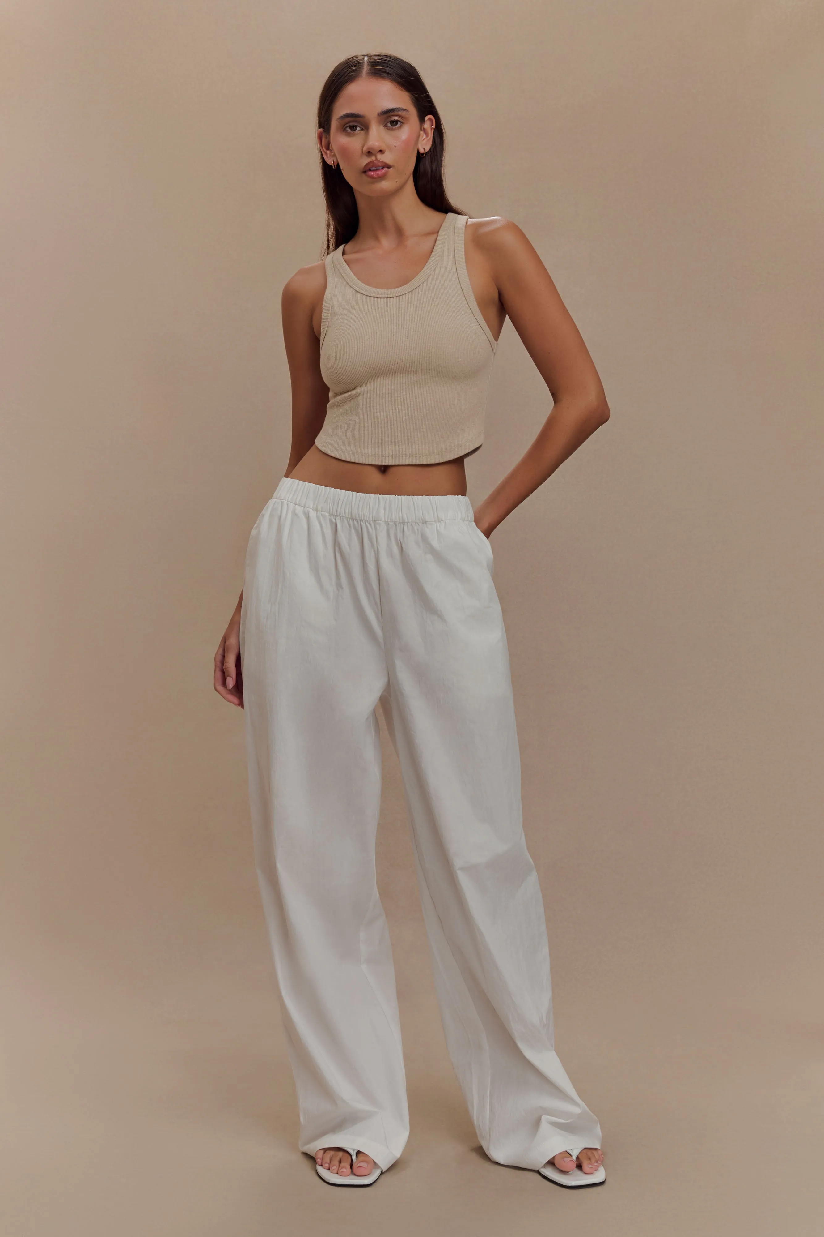 Morgana Ribbed Tank Top - Neutral Marle sold by Meshki product image thumbnail 2