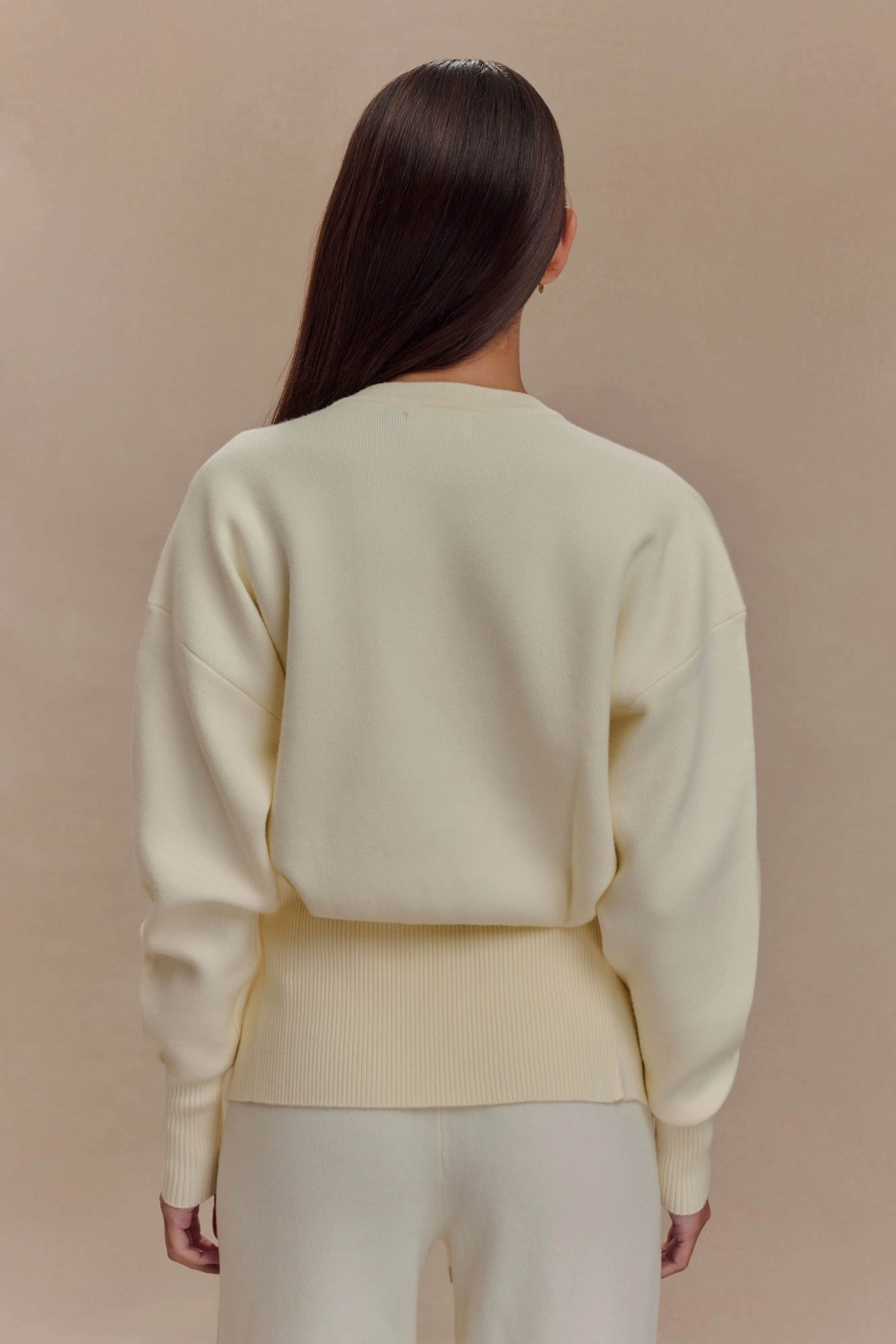 Alexia Buttoned Oversized Cardigan - Ivory sold by Meshki product image thumbnail 2