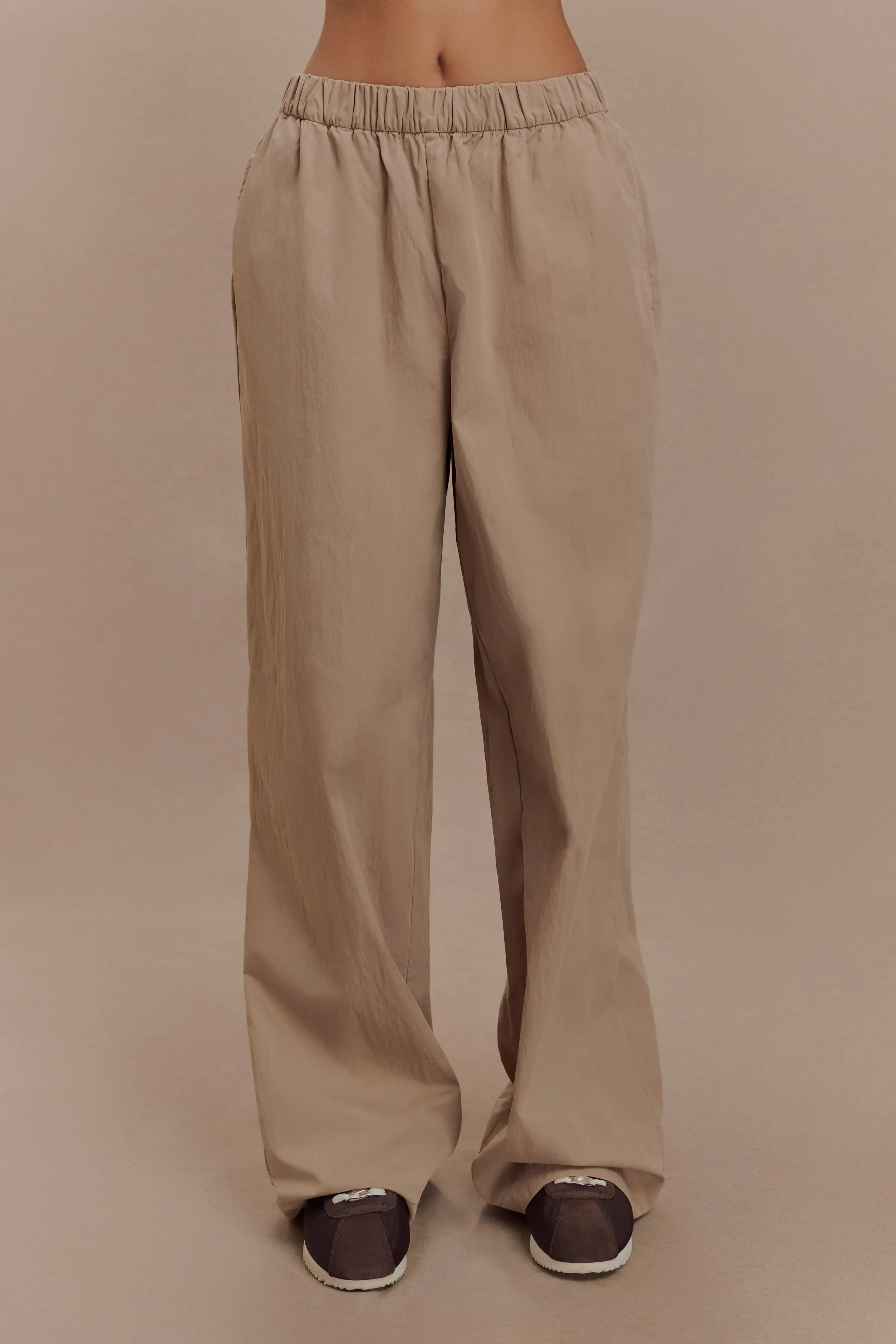 Campbell Cotton Wide Leg Pants - Sand sold by Meshki