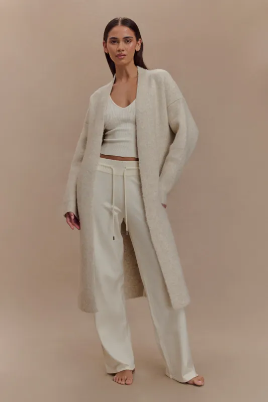 Benson Maxi Knit Cardigan - Cream Marle made by Meshki