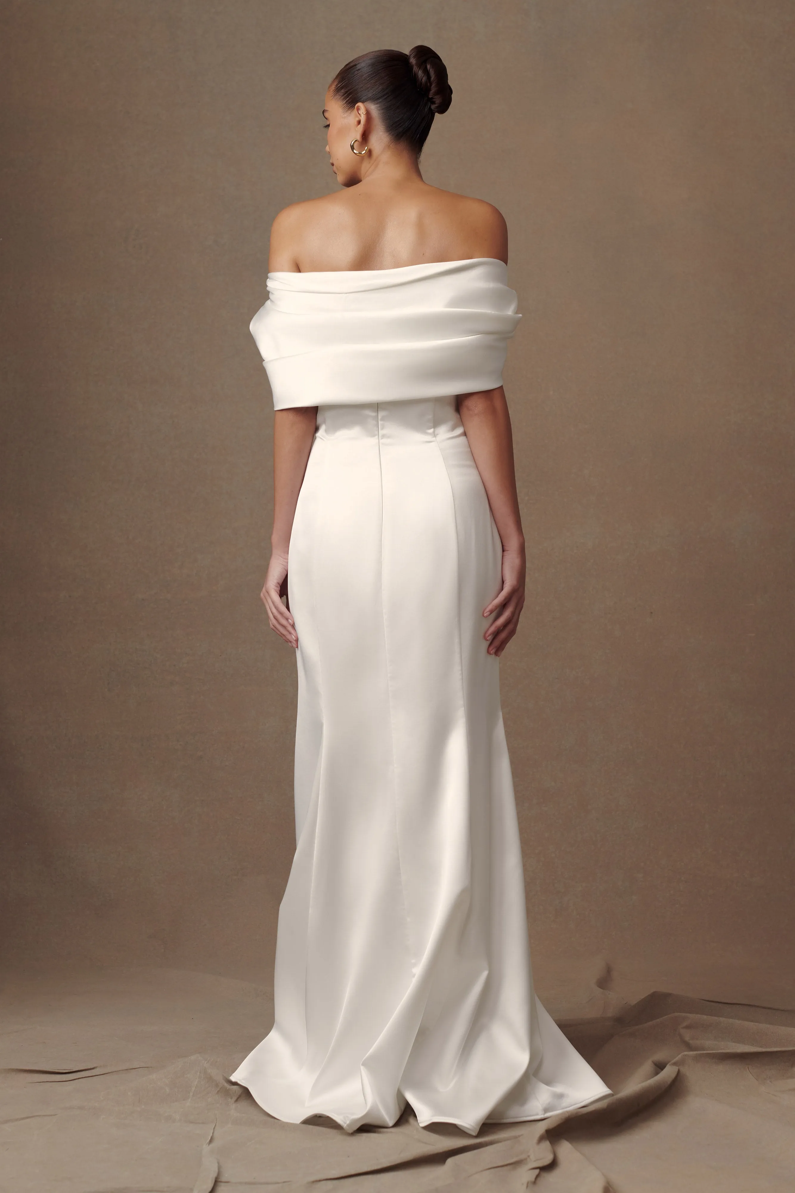 Saosire Satin Wedding Gown - White sold by Meshki product image thumbnail 3