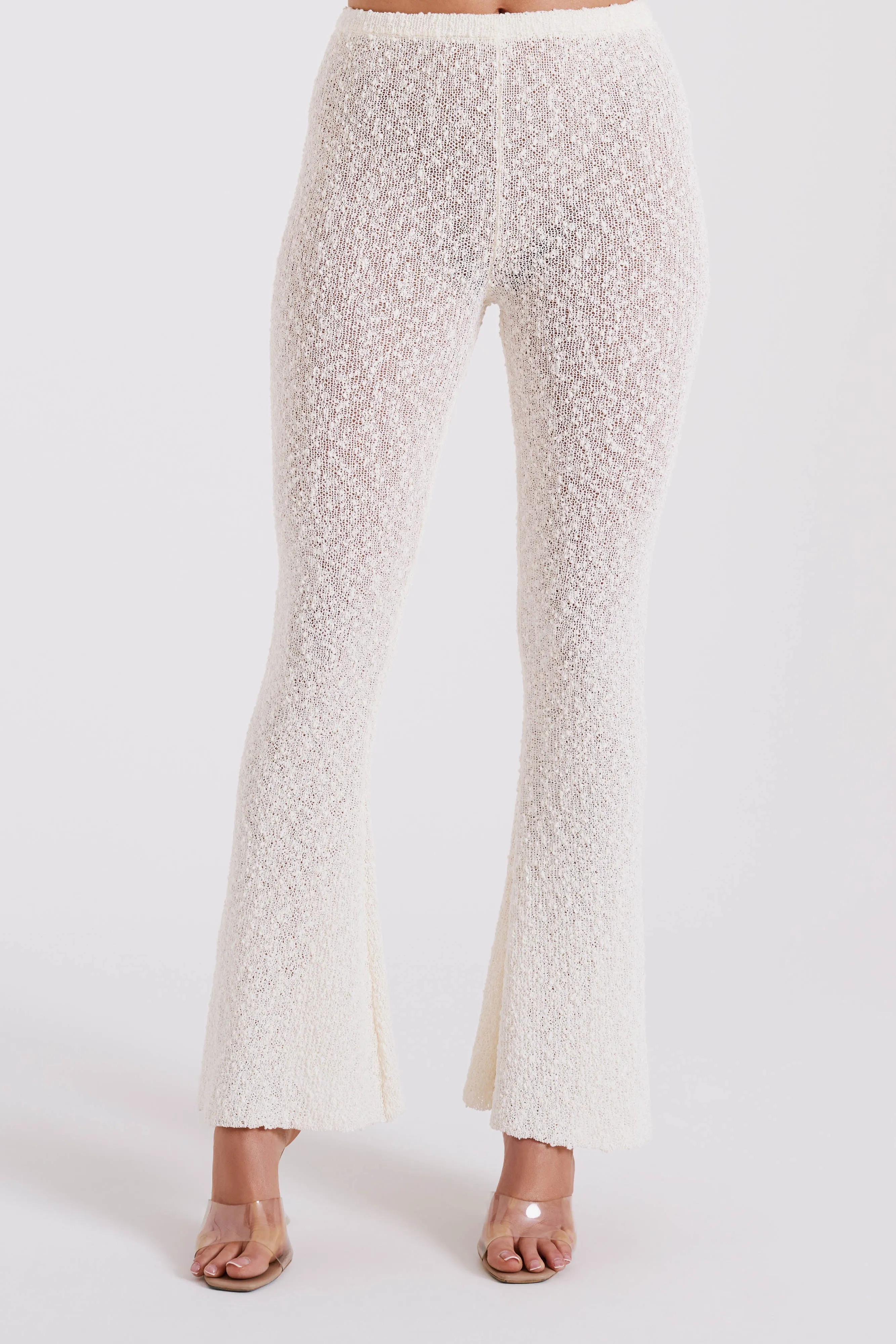 Irma Flared Boucle Pants - Cream sold by Meshki product image thumbnail 4