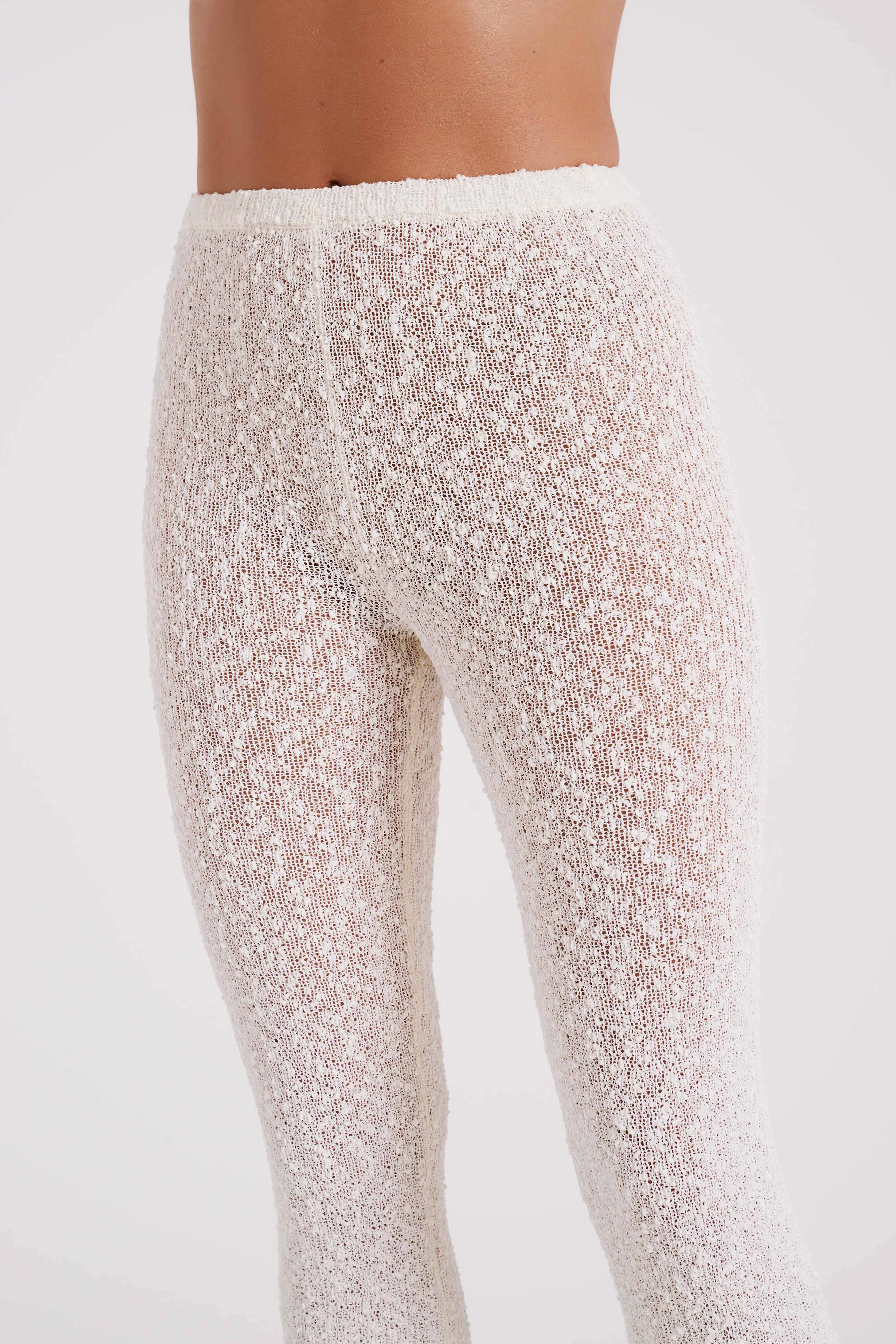Irma Flared Boucle Pants - Cream sold by Meshki product image thumbnail 2