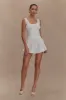 Ines Sleeveless Ruched Top - White sold by Meshki