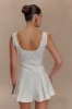 Ines Sleeveless Ruched Top - White sold by Meshki
