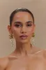 Eva Floral Fresh Water Pearl Earrings - Gold sold by Meshki