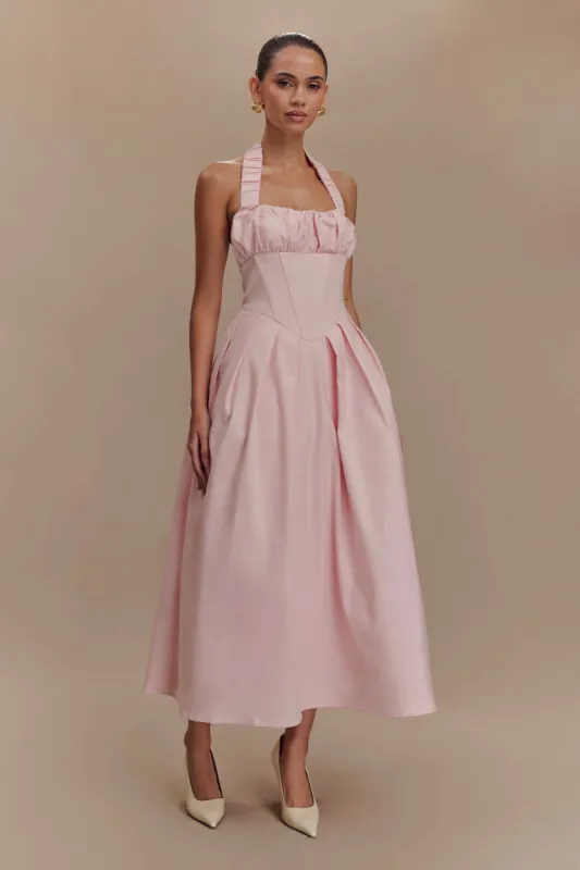 Candy Halter Midi Dress - Ballet Pink sold by Meshki