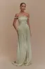 Coco Dropped Waist Maxi Dress - Sage sold by Meshki